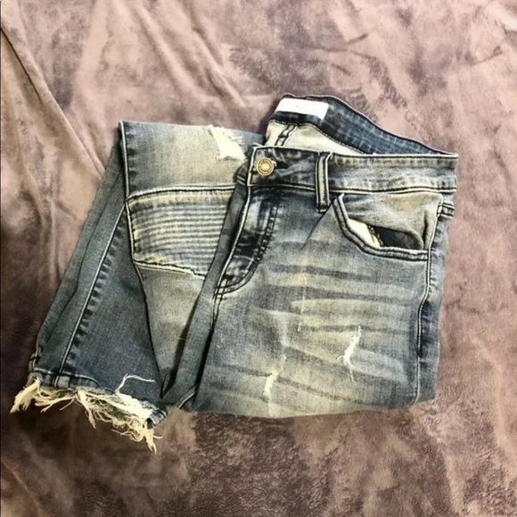 KanCan Denim - Kancan Distressed 11 29 Denim Jeans Frayed Ankle Women